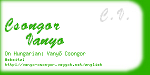 csongor vanyo business card